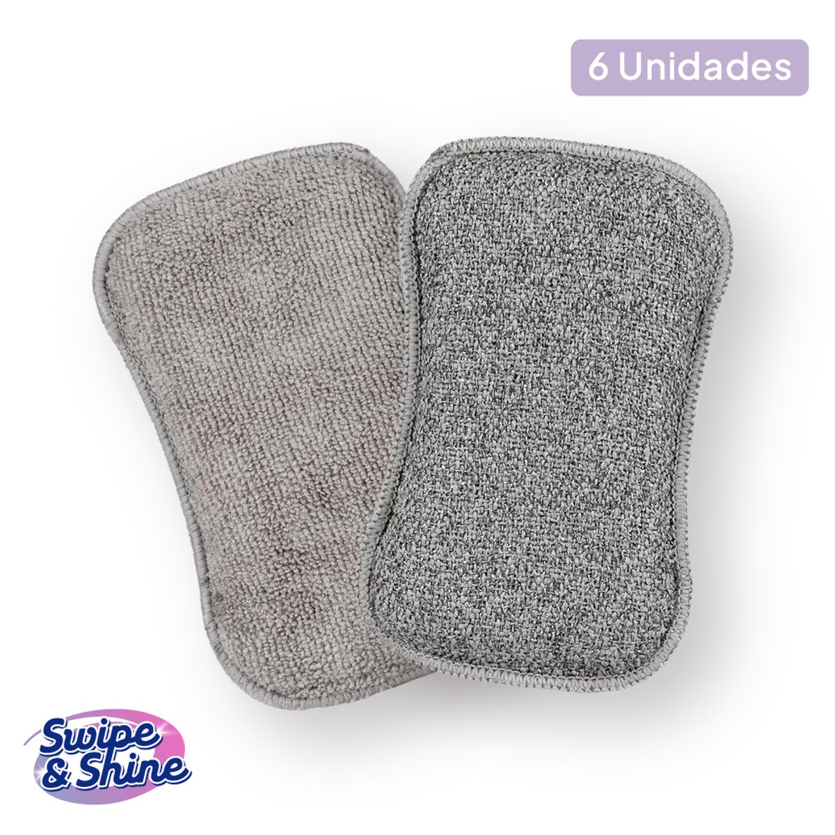 SWIPE AND SHINE - Set 6 Esponjas Doble Función Resistente Swipe y Shine Kiosclub