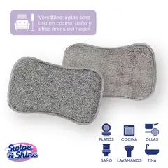 SWIPE AND SHINE - Set 6 Esponjas Doble Función Resistente Swipe & Shine