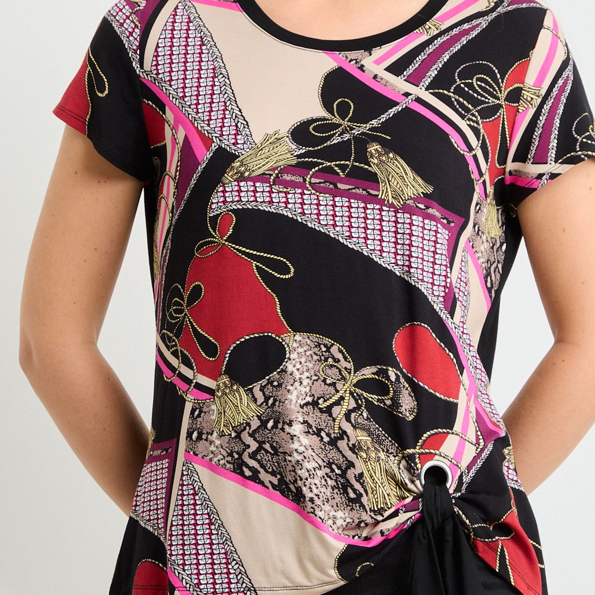 ASH - Polera Manga Corta Mujer Negro Ash