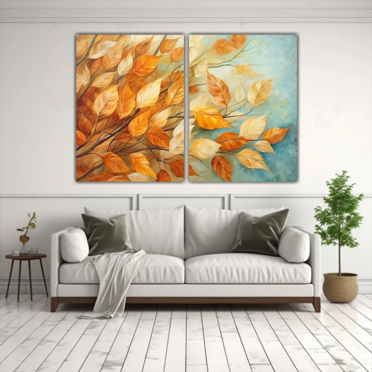 GENERICO - Pintura De Hojas En Pared Colores Alegres Por 60x45 Cm