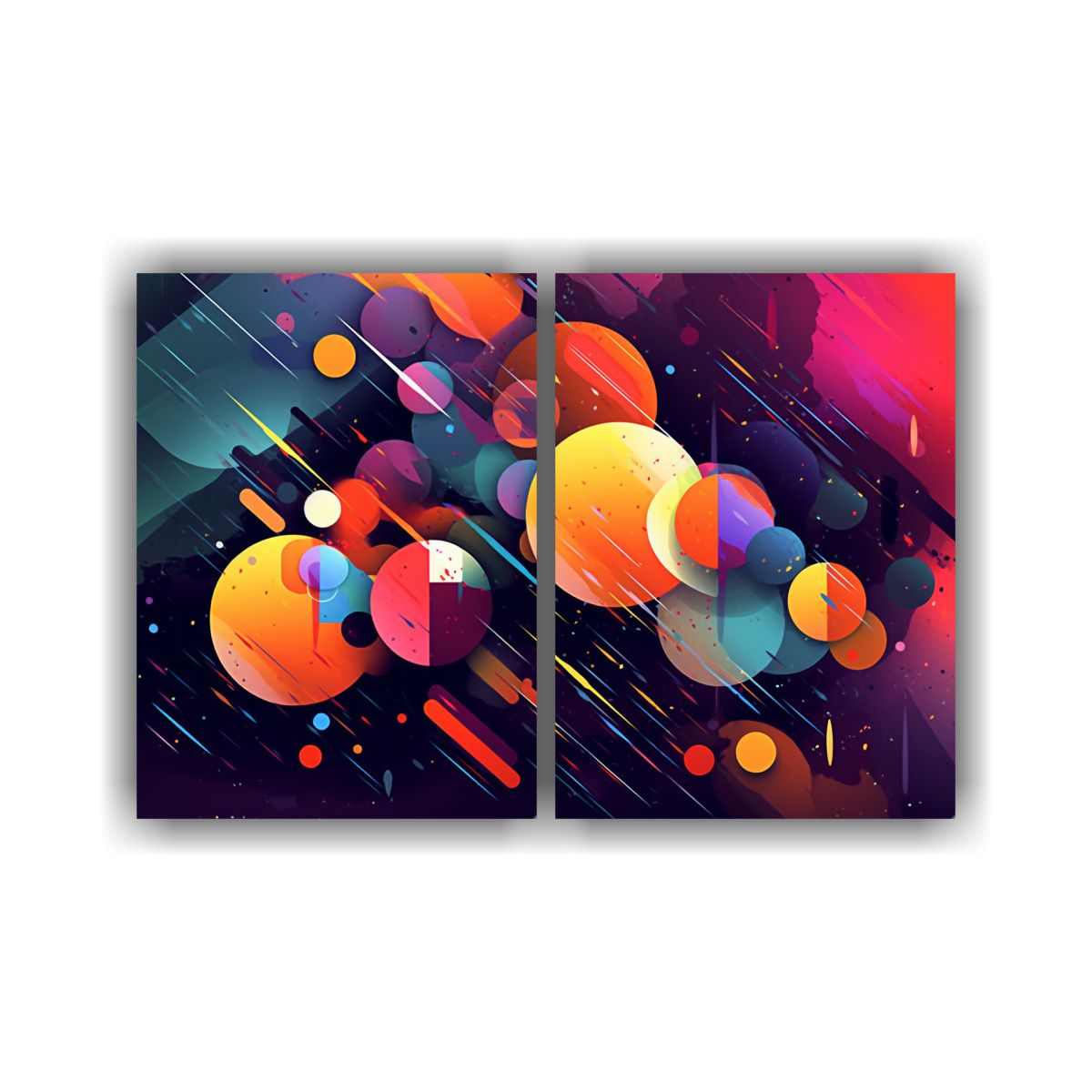 GENERICO - Cuadro Abstracto En Lienzo Digital Exploración 60x45 Cm