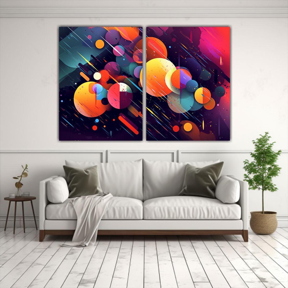 GENERICO - Cuadro Abstracto En Lienzo Digital Exploración 60x45 Cm