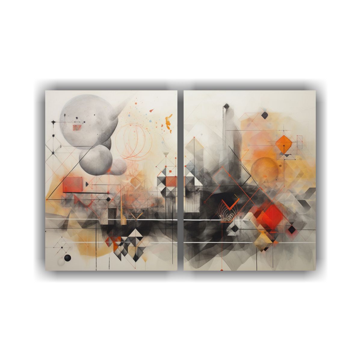 GENERICO - Pinturas Decorativas De Geometría Sagrada Para 60x40 Cm