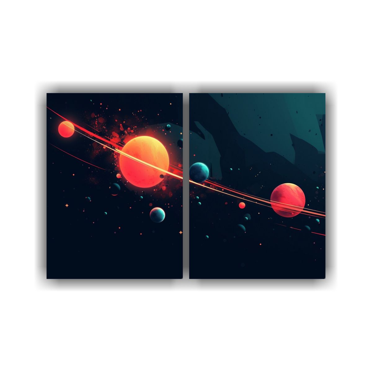 GENERICO - Pinturas Abstractas En Bastidor Decoración 60x45 Cm