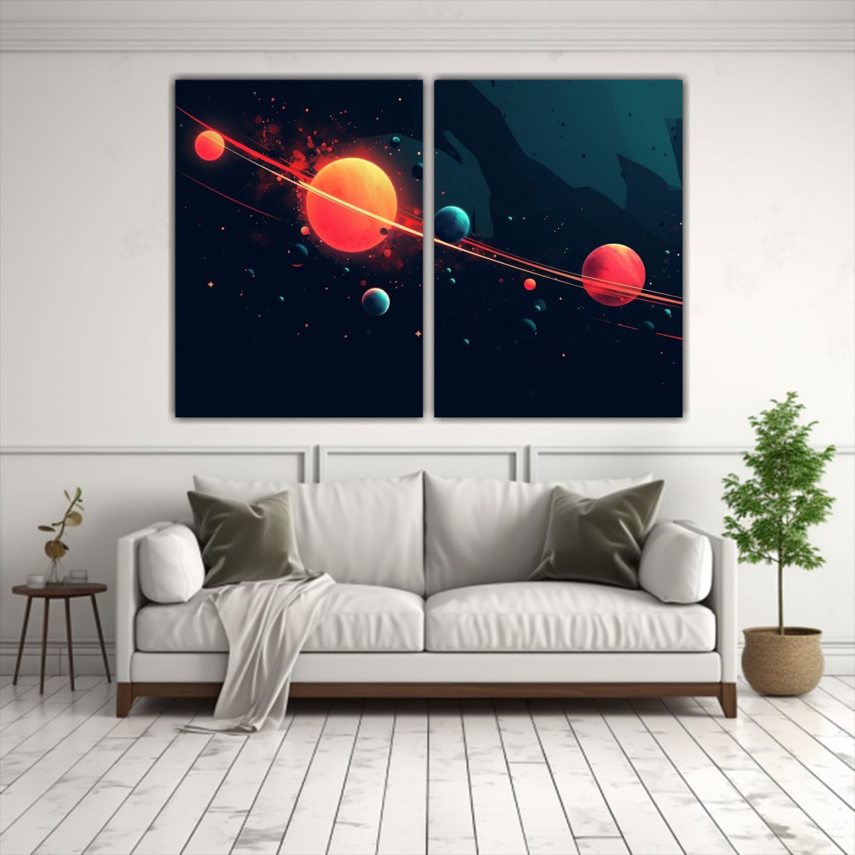 GENERICO - Pinturas Abstractas En Bastidor Decoración 60x45 Cm