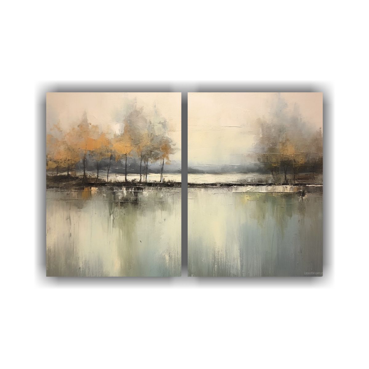 GENERICO - Pintura Floral Abstracta En Lienzo Paisaje Suave 60x45 Cm