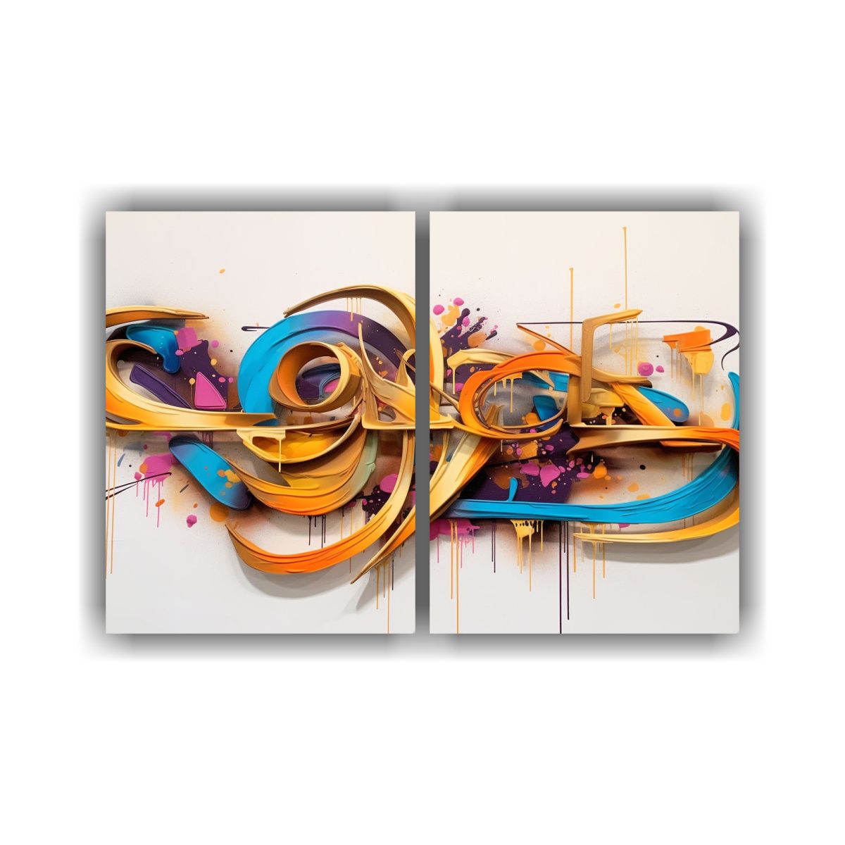 GENERICO - Conjunto Arte De Pared Creativa Mural Spray 60x40 Cm