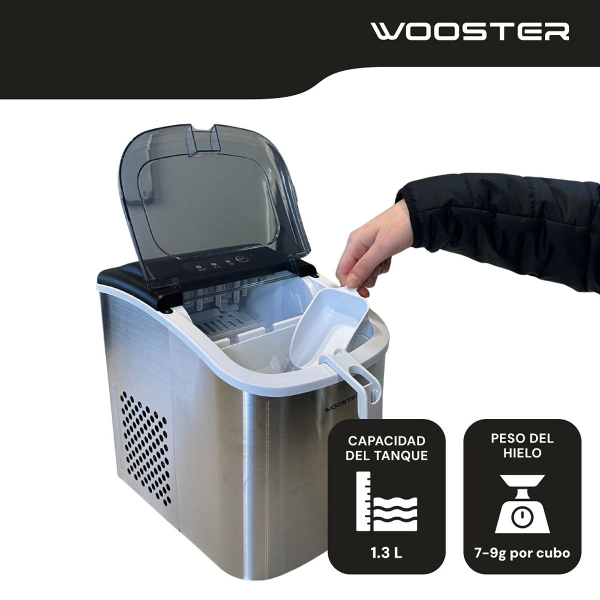WOOSTER - Máquina Para Hacer Hielo Con Canasto Y Mango Wooster