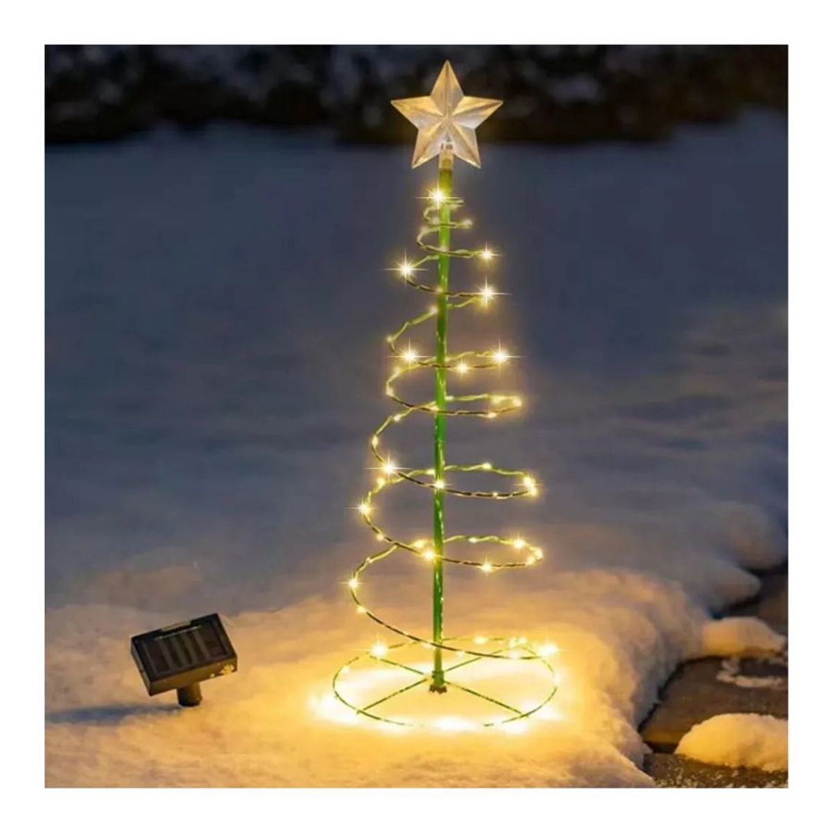 GENERICO - Arbol De Navidad Con Panel Solar Para JardÍn