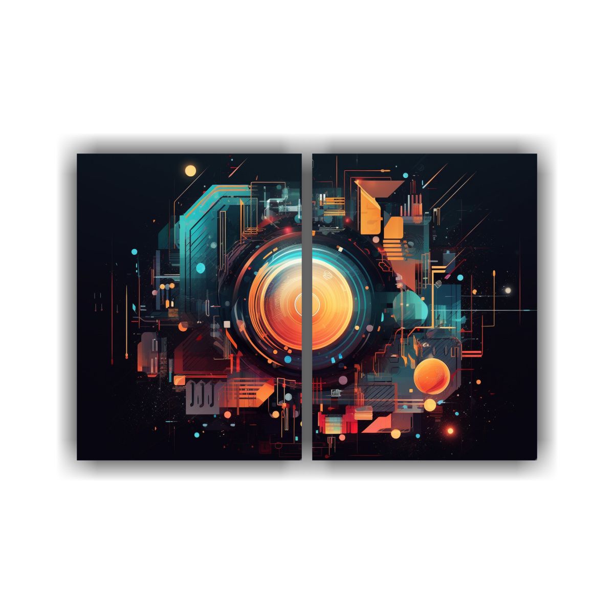 GENERICO - Pinturas Culturales Dos Lienzos Que Reflejan 60x45 Cm