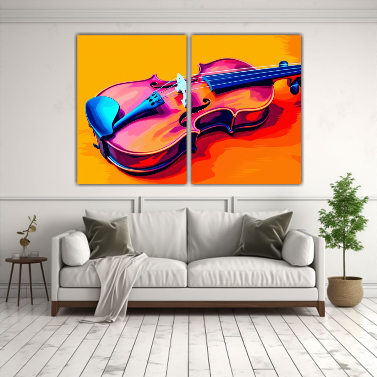 GENERICO - Cuadros Decorativos Violín Stepanyan Arte Pop 60x45 Cm
