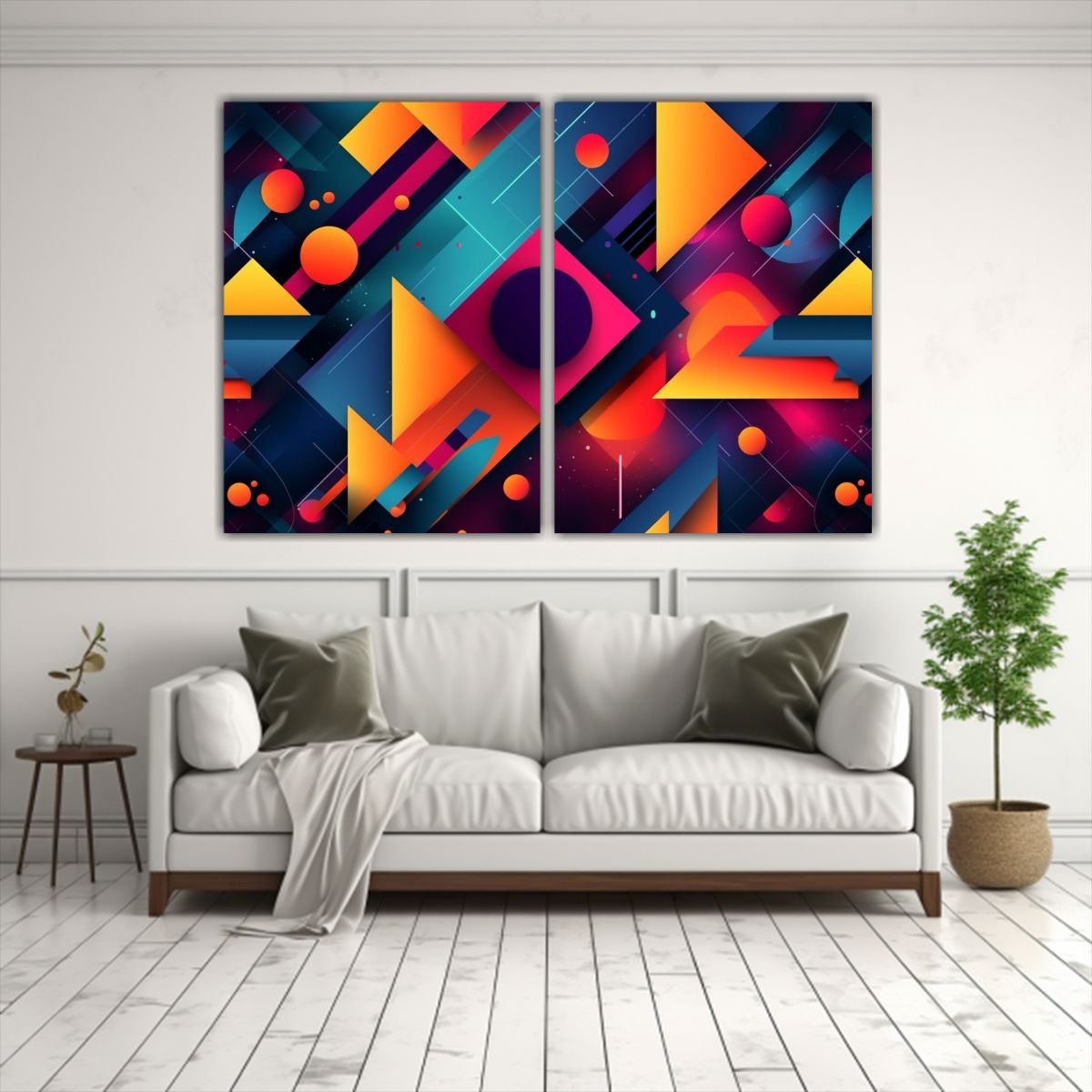 GENERICO - Cuadros Tela Canvas Perspectiva Geométrica 60x40 Cm