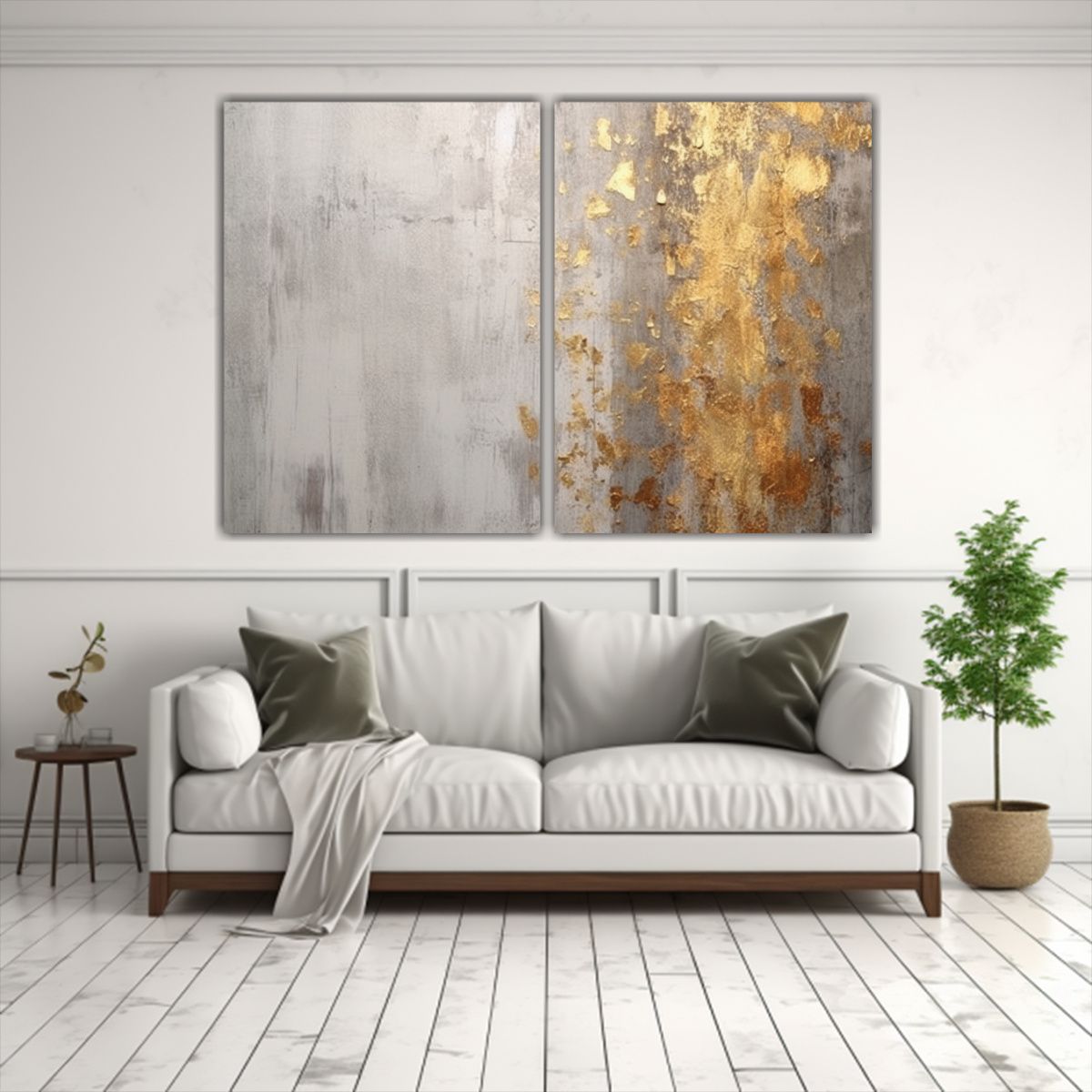 GENERICO - Pinturas Abstractas En Lienzo Rústico 60x40 Cm