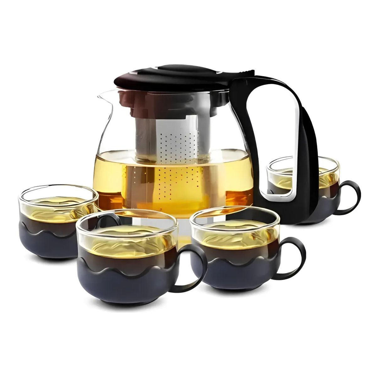 GENERICO - Set de tetera Infusor + 4 tazas
