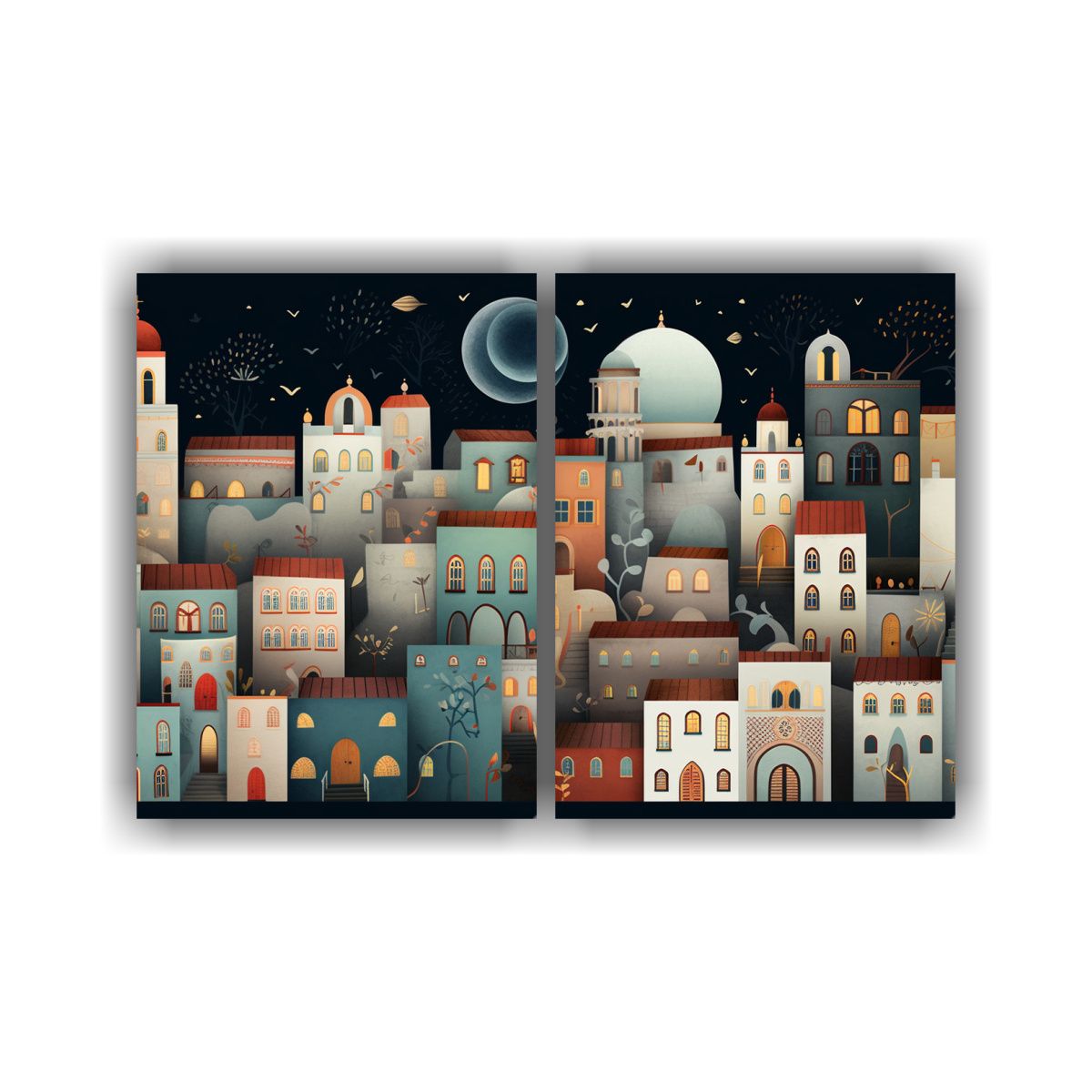 GENERICO - Cuadros Decorativos De época Con Escenas 60x45 Cm