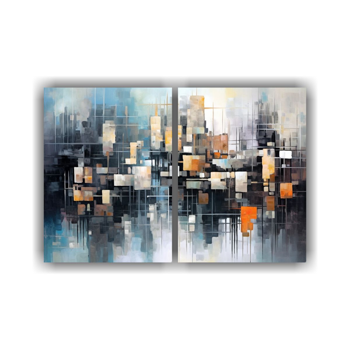 GENERICO - Pintura Abstracta Etérea Semitransparente 60x45 Cm