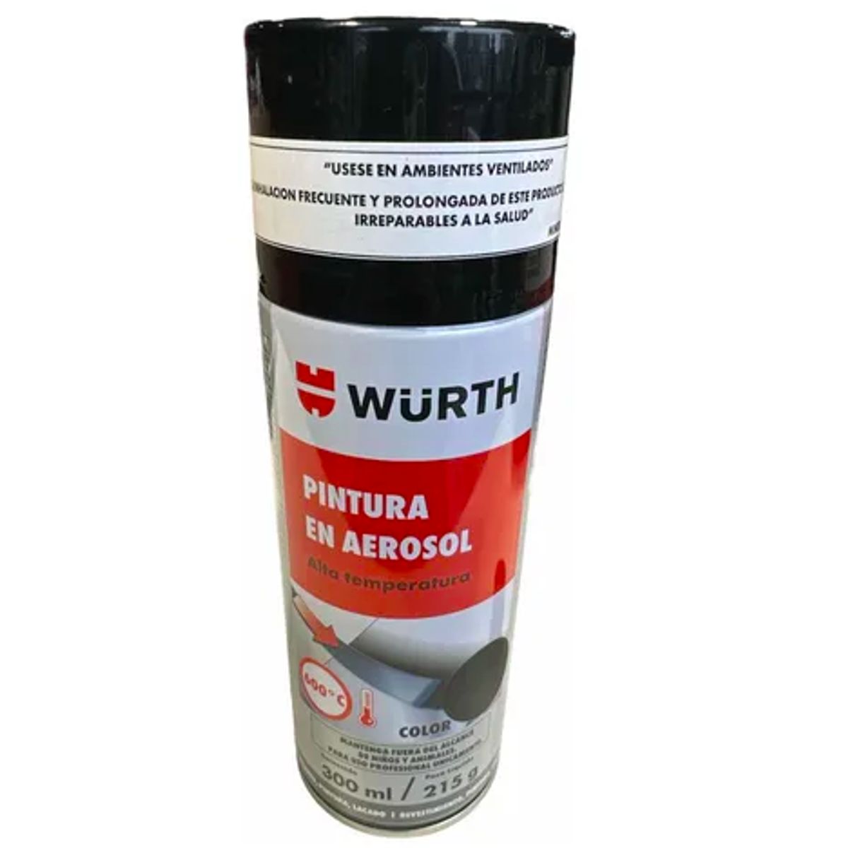 WURTH - Pintura Spray Color Negro Alta Temperatura Wurth 600 Grados