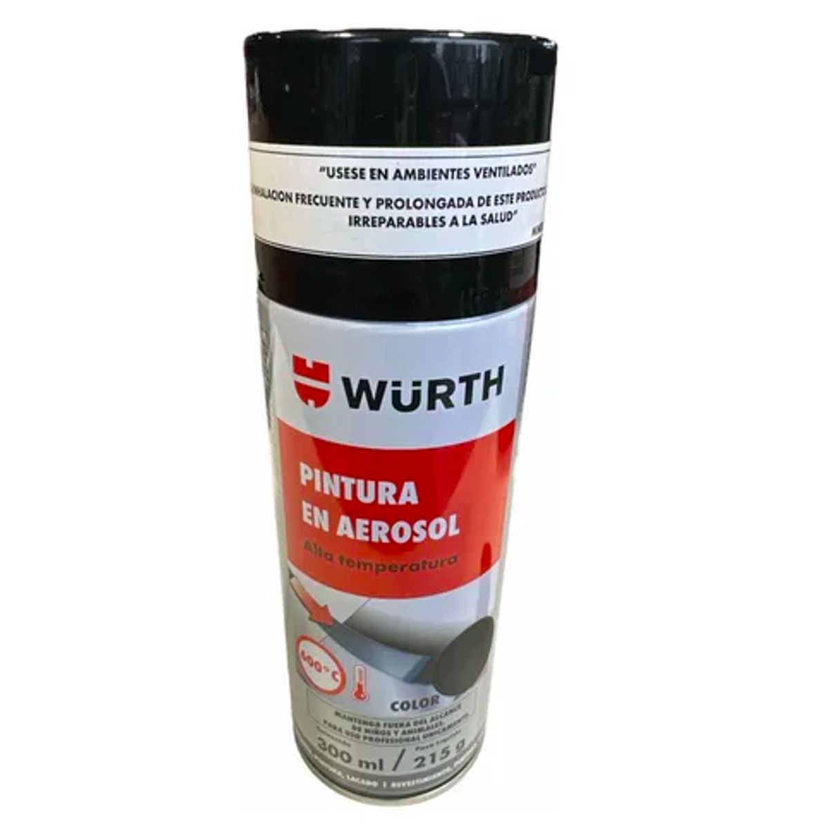 WURTH - Pintura Spray Color Negro Alta Temperatura Wurth 600 Grados