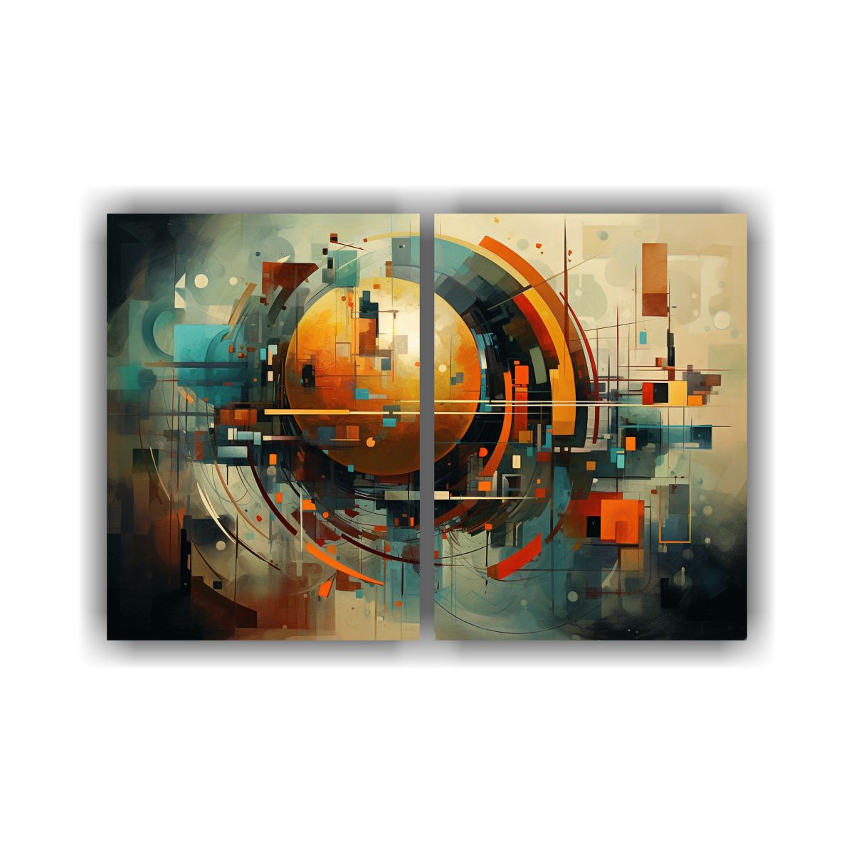 GENERICO - Pinturas Abstractas Futuristas Movimiento 60x45 Cm