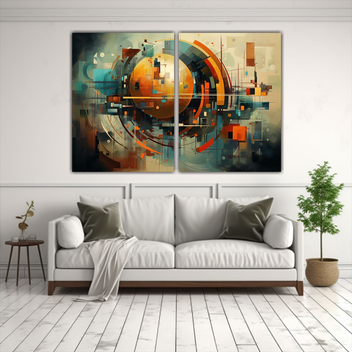 GENERICO - Pinturas Abstractas Futuristas Movimiento 60x45 Cm