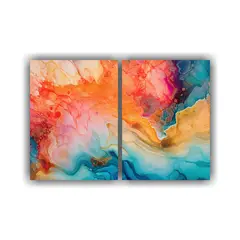 GENERICO - Cuadros De Tela Con Armonía Cromática Y 60x40 Cm