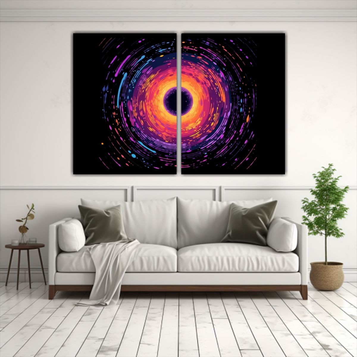 GENERICO - Cuadros Equilibrio Espacial Fondo Agujero Negro 60x40 Cm
