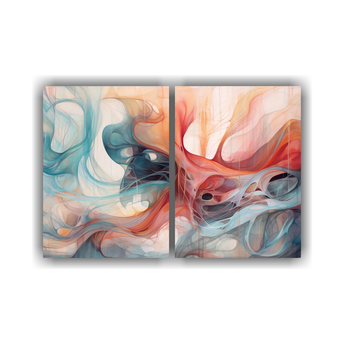 GENERICO - Diseño Figuras Abstractas Con Colores Vivos 60x45 Cm