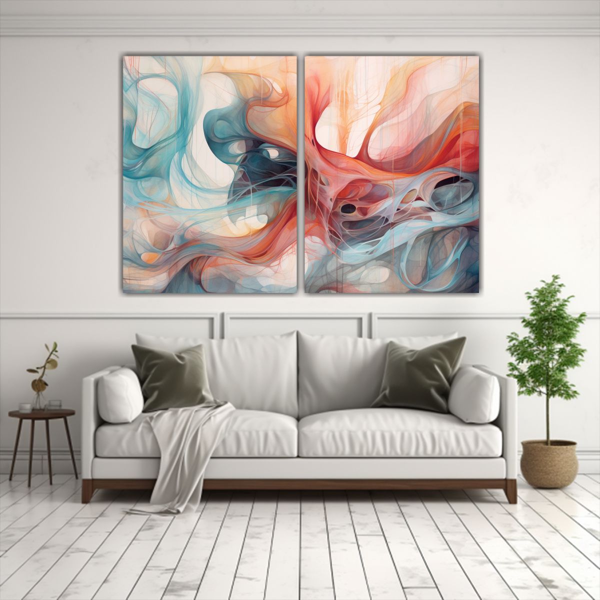 GENERICO - Diseño Figuras Abstractas Con Colores Vivos 60x45 Cm