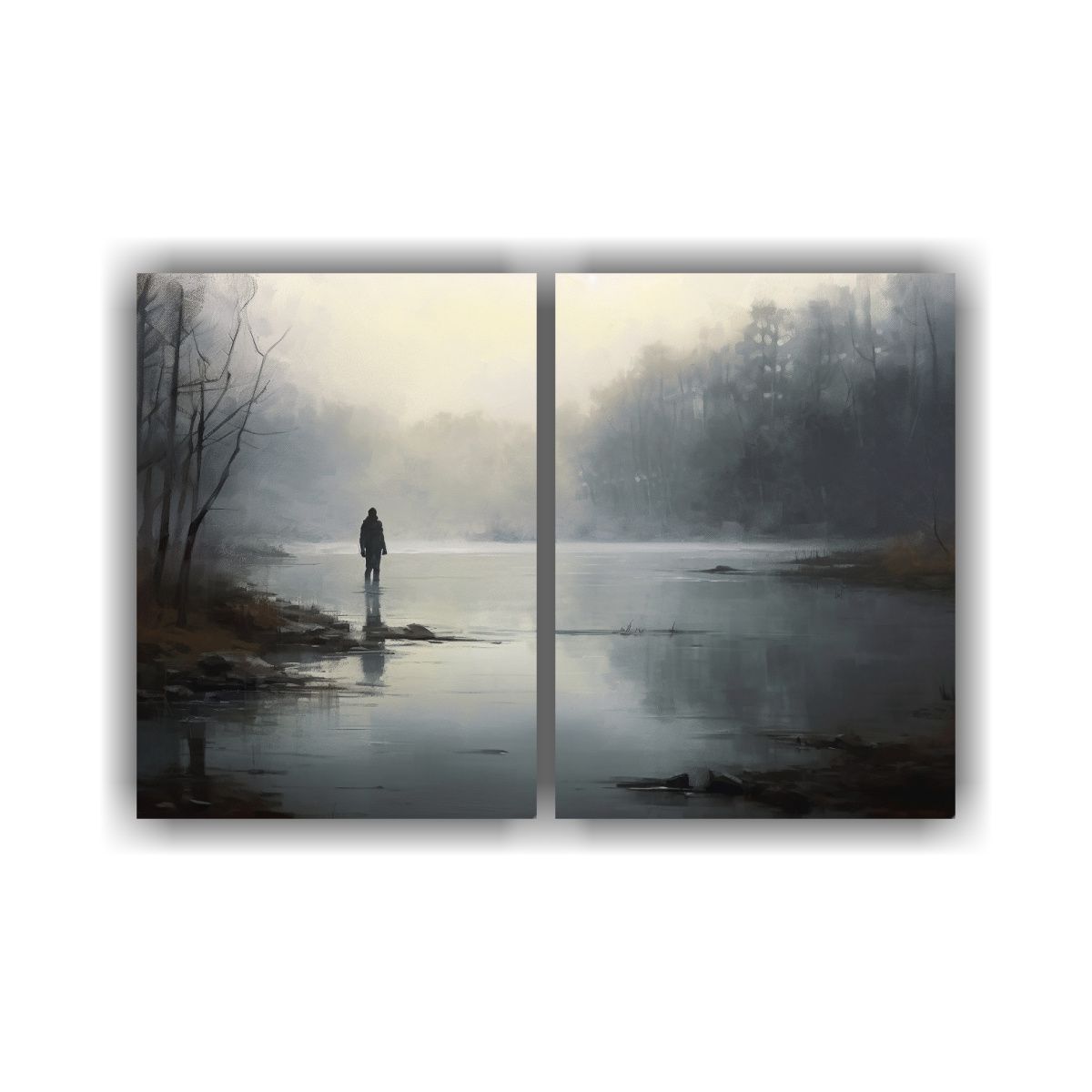 GENERICO - Pintura Rectangular De Inspiración Sombría 60x40 Cm