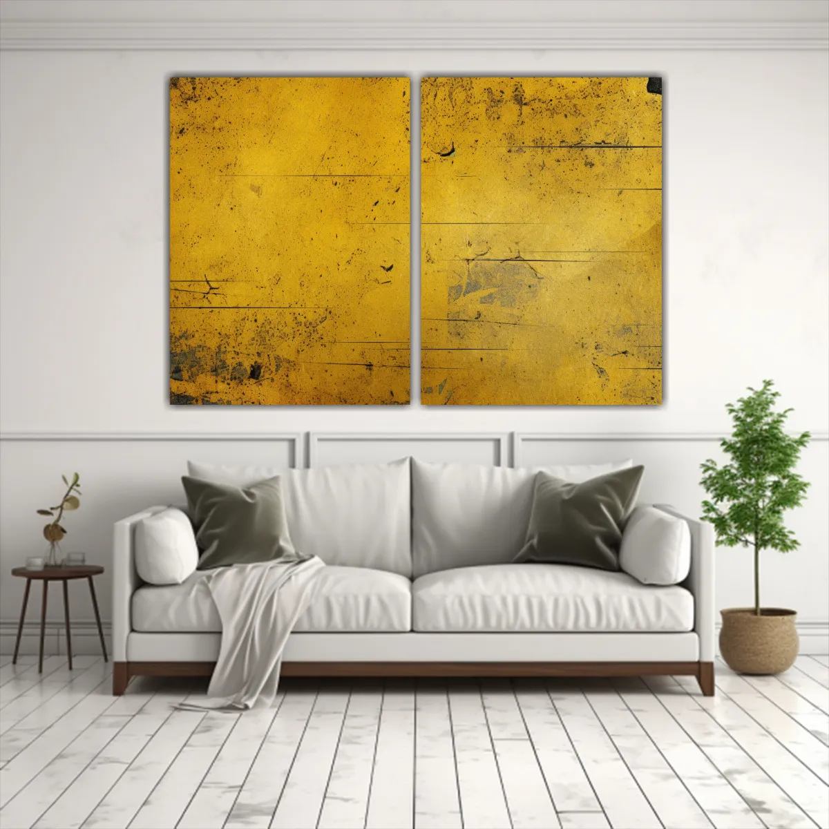 GENERICO - Fondo Textura Amarillo Rayado Estilo Ciberpunk En 60x45 Cm