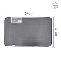 Alfombra Baño Memory Foam Dark Grey 50 x 80 cm 1 un