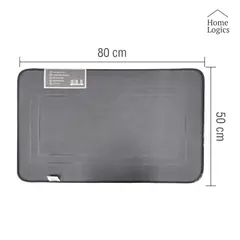 HOME LOGICS - Alfombra Baño Memory Foam Dark Grey 50 x 80 cm 1 un