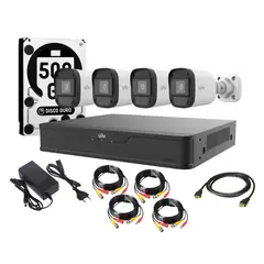 UNIVIEW - Kit 4 Camaras Bala 1080p App Movil 500gb