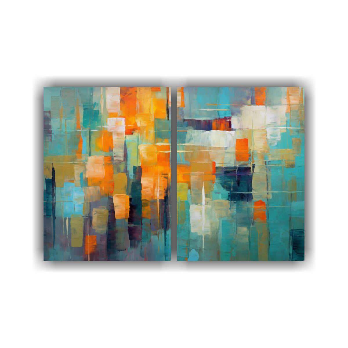 GENERICO - Arte Abstracto Moderno Equilibrio De Formas 60x45 Cm