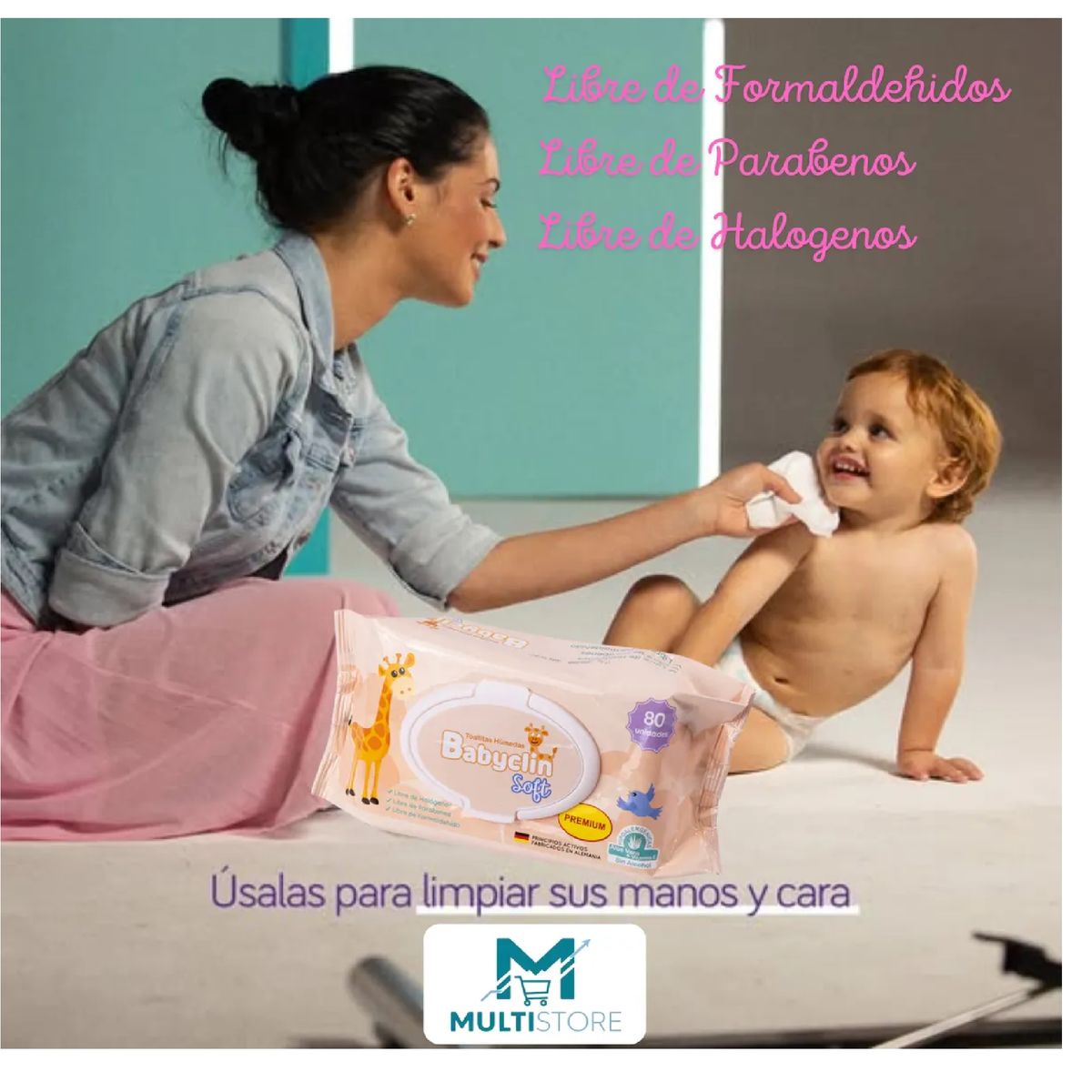 GENERICO - Toallas Humedas Babyclin Soft X80 Hipoalergenicas Aloe Vera