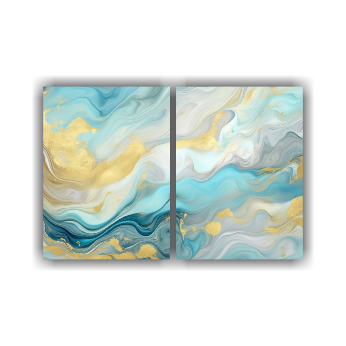 GENERICO - Cuadros Abstracción Espacio Textura Cremosa Azul 60x40 Cm