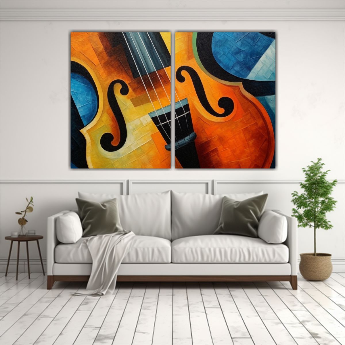 GENERICO - Cuadro Decorativo Violín En Bodegón Por Pablo 60x45 Cm