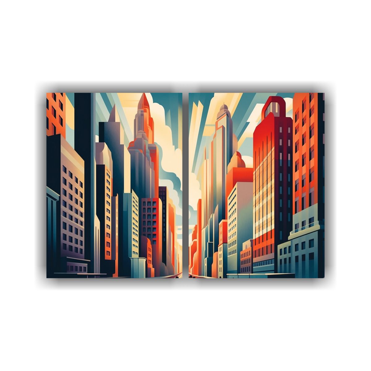 GENERICO - Pinturas Vintage Belleza Natural Paisaje Urbano 60x45 Cm