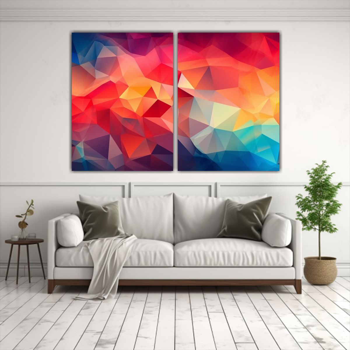 GENERICO - Cuadros De Tela Con Líneas Finas Estético 60x45 Cm