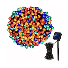 GENERICO - Luces De Navidad De Exteriores 100 LED Multicolor Con Panel Solar