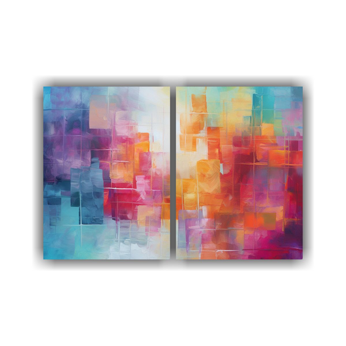 GENERICO - Cuadros Abstractos En Bastidor Horizontal Deco 60x45 Cm