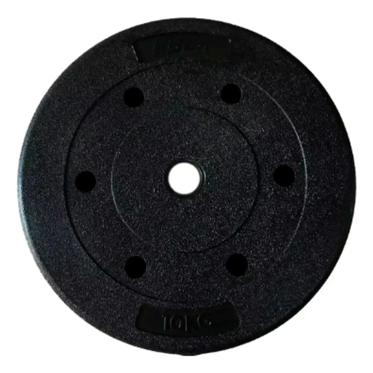 GENERICO - Set 2 Discos Preolímpicos Pvc 10 Kg C/u Total 20kg Negro Negro