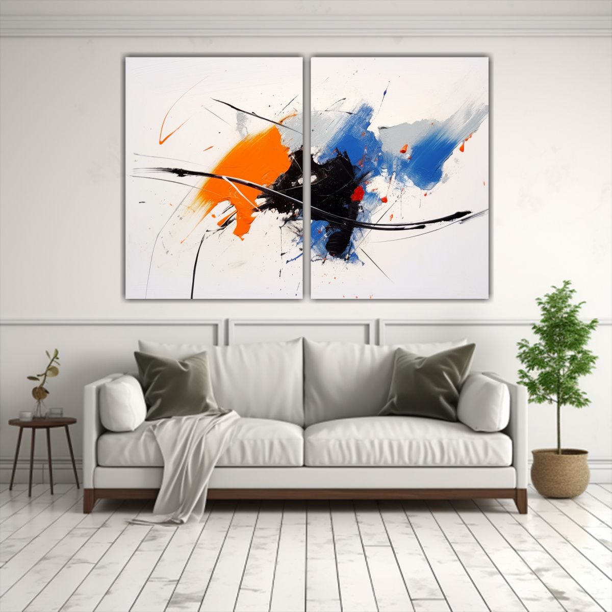 GENERICO - Pintura Abstracta Minimalista En Bastidor 60x40 Cm