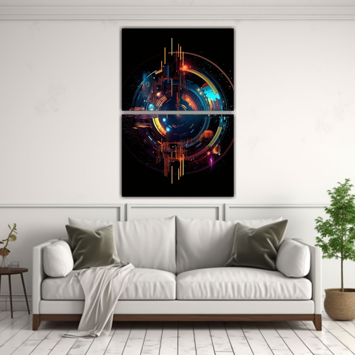 GENERICO - Cuadros De Colores Futuristas Con Tecnología 45x60 Cm