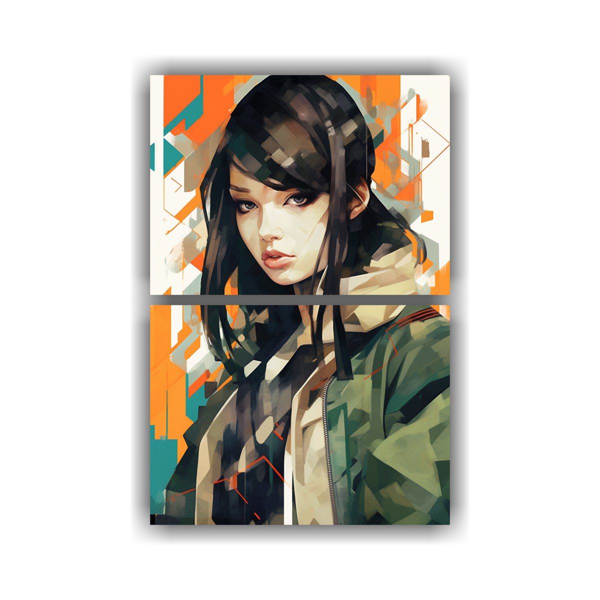 GENERICO - Pintura Decorativa Dos Artes Abstracción 45x60 Cm