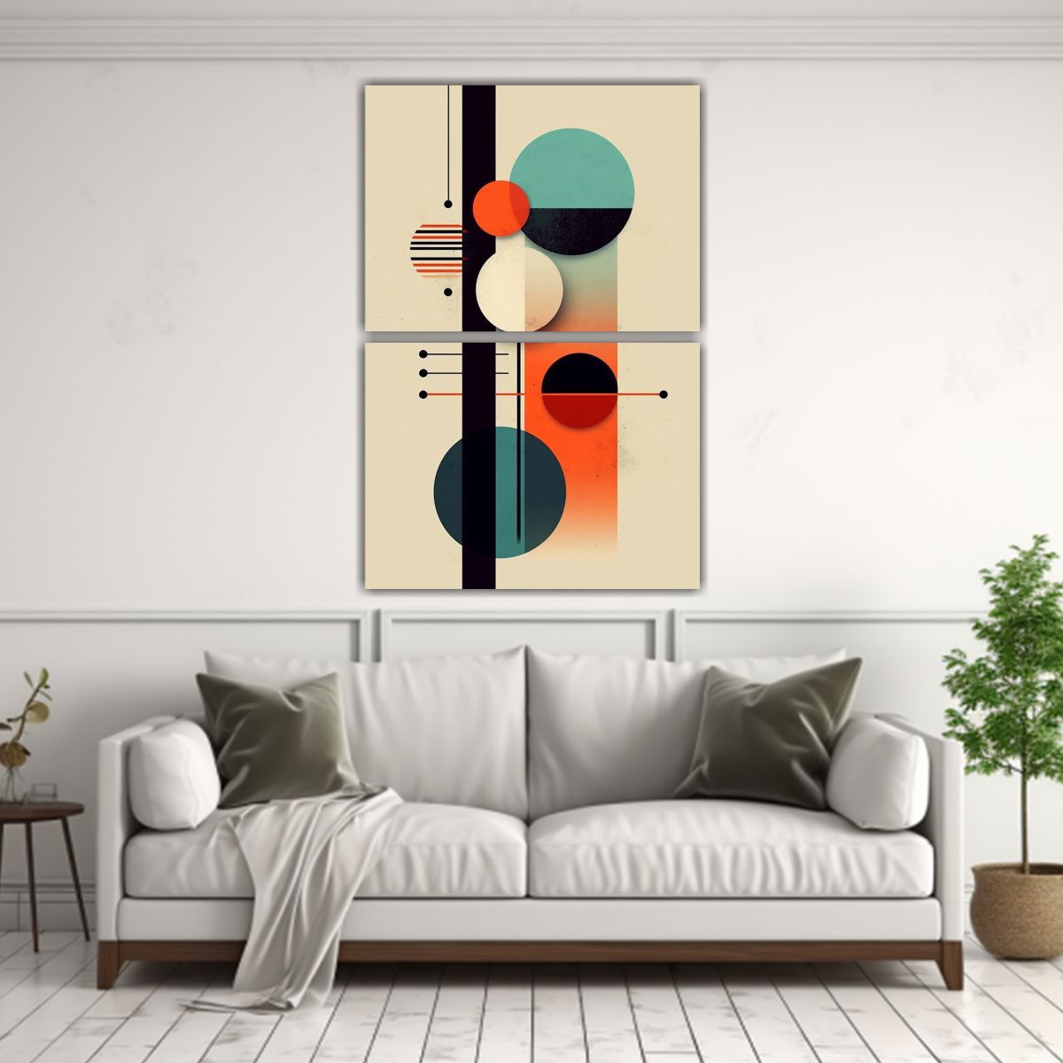 GENERICO - Conjunto 2 De Lienzos Con Diseño Llamativo De 45x60 Cm