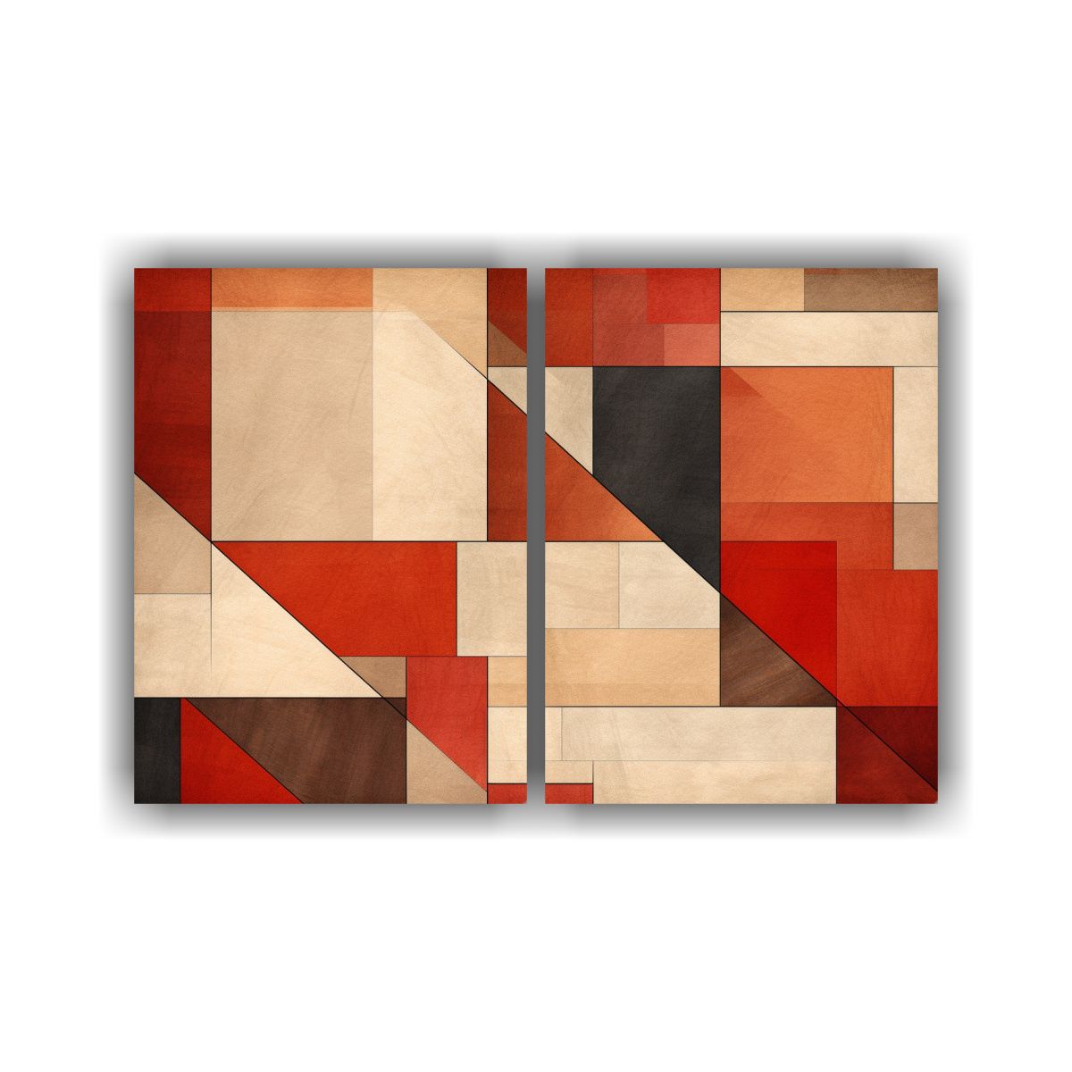 GENERICO - Cuadros Tela Pop Art Geometría Color Rojo 60x40 Cm
