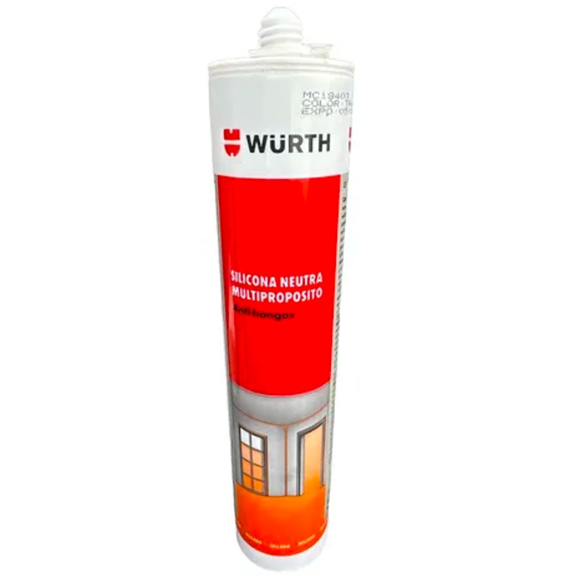 WURTH - Silicona Neutra Profesional Wurth 280ml Tubo Color Blanco