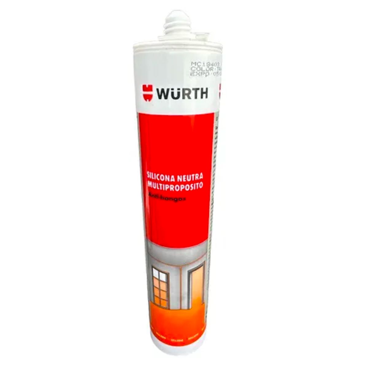 WURTH - Silicona Neutra Profesional Wurth 280ml Tubo Color Blanco