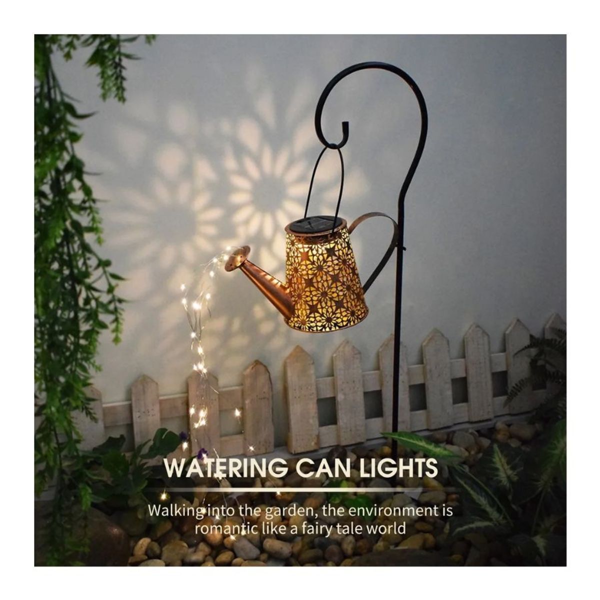 GENERICO - Lampara Solar De Exterior Decorativa Retro De Metal.